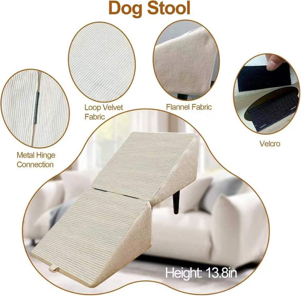 Foldable Dog Ramp Convertible Dog Steps Ottoman B6247