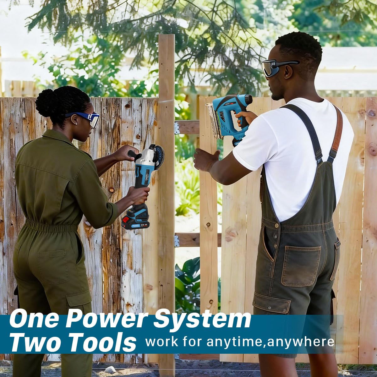 2-in-1 Cordless Nail Gun with Angle Grinder U993663