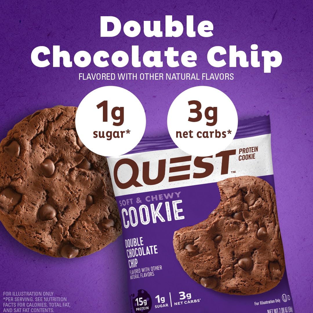 Chocolate Protein Shake Pack of 12 and Double Chocolate Chip Protein Cookie 12 Count N5380