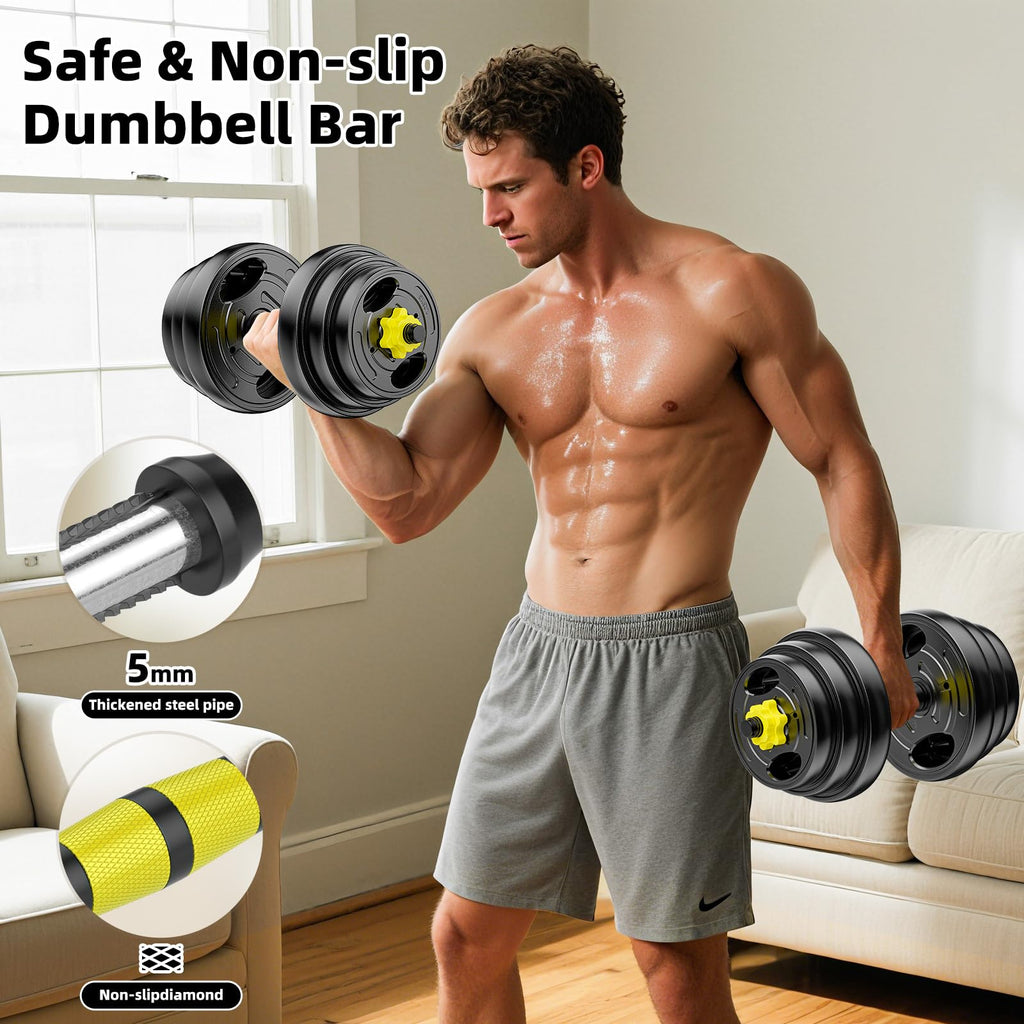 Adjustable Dumbbell Set 10-90lbs Free Weights V354