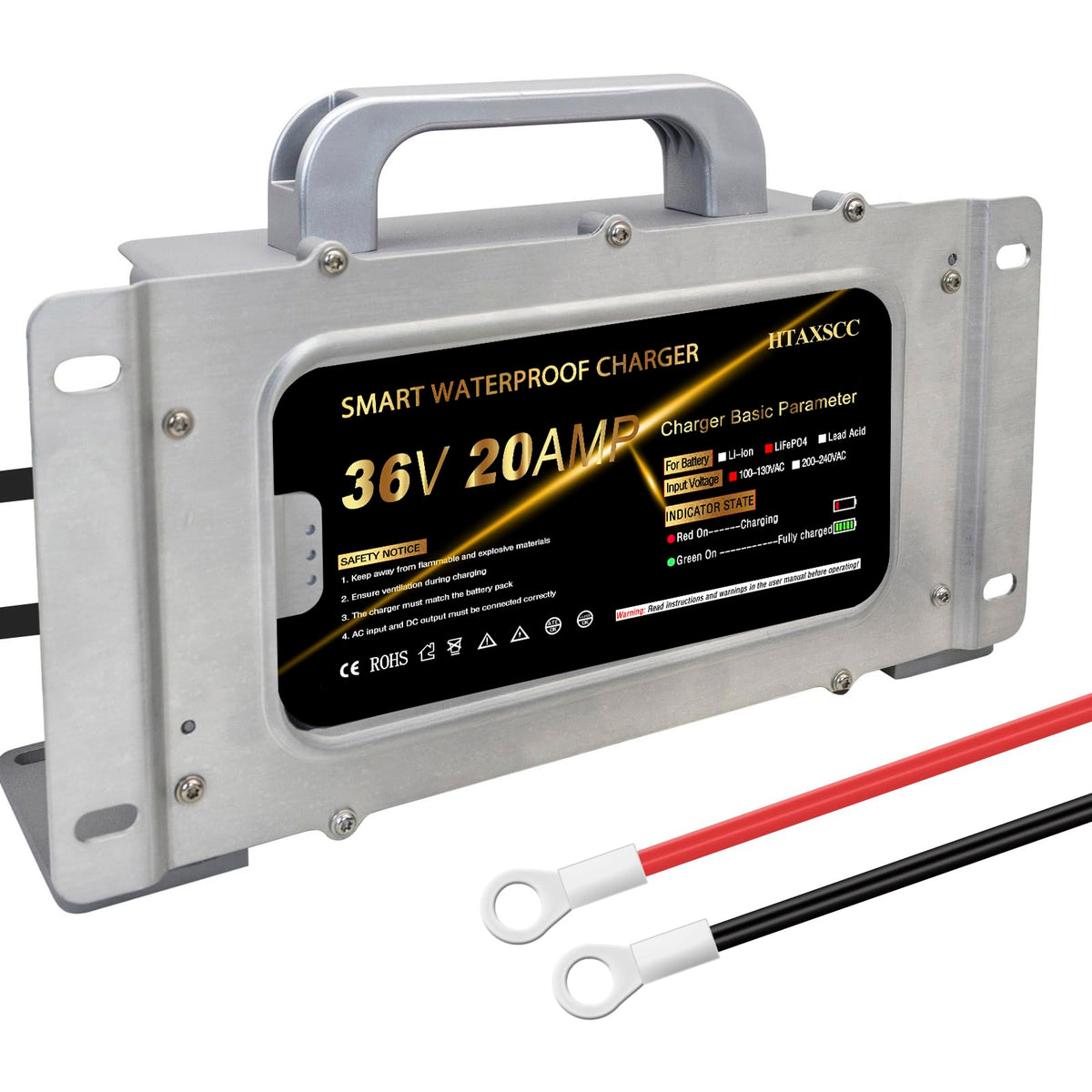 43.8V 20A Lithium Onboard Battery Charger IP67 Waterproof Smart Charger X718687