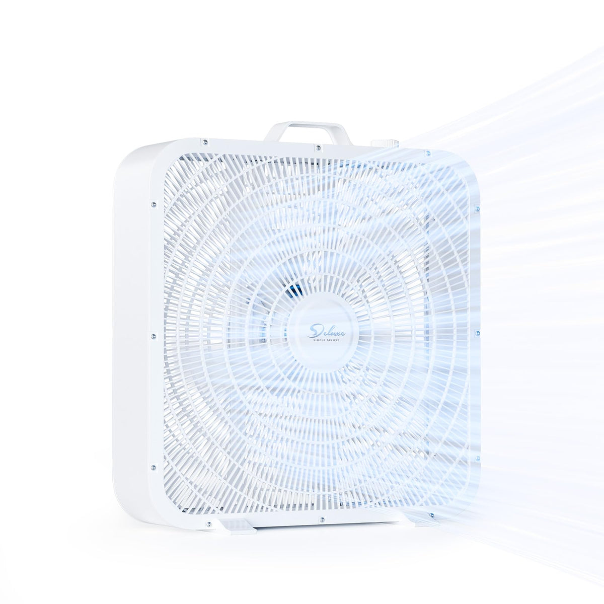 20” 3-Speed Box Fan with Carry Handle, White Y6771