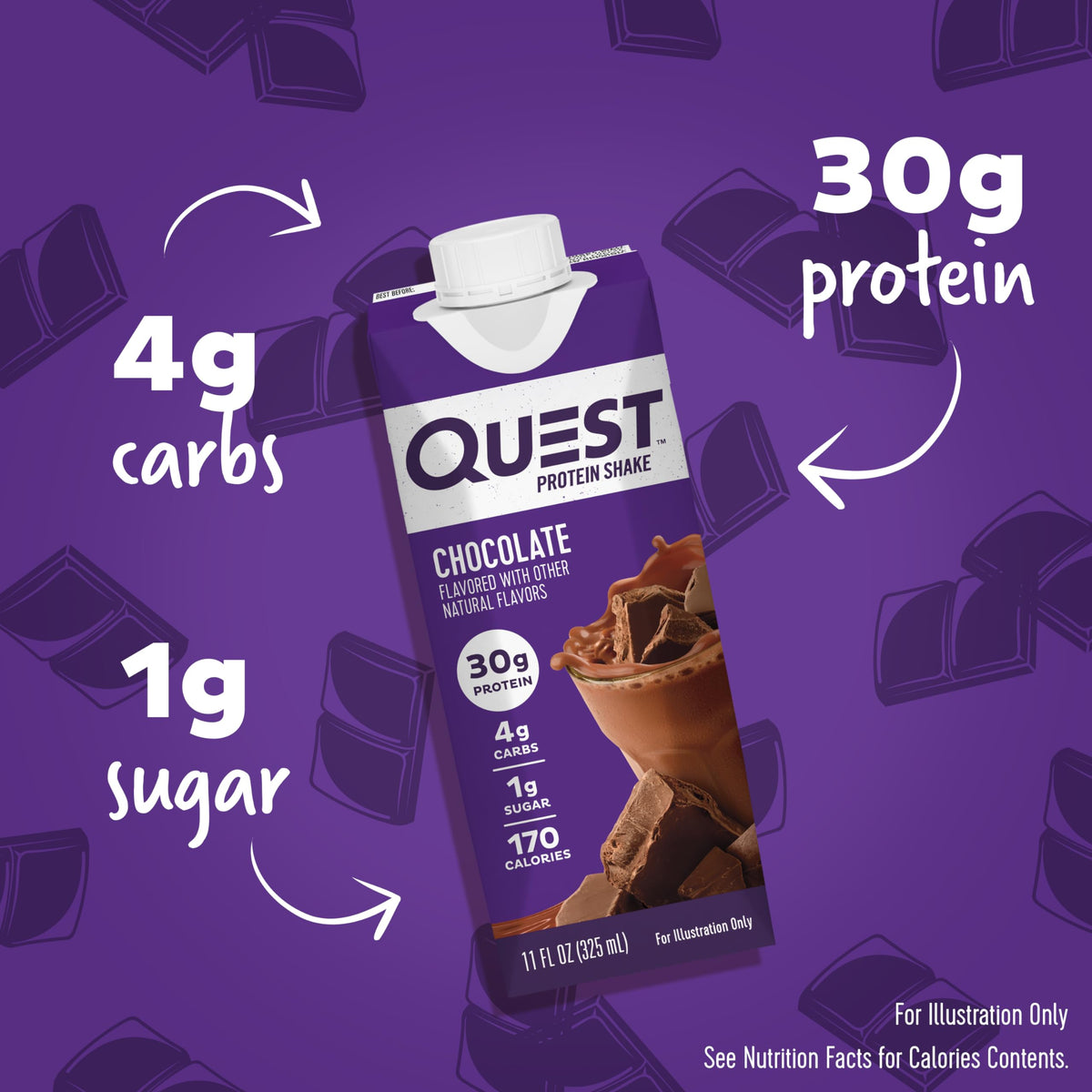 Chocolate Protein Shake Pack of 12 and Double Chocolate Chip Protein Cookie 12 Count N5380