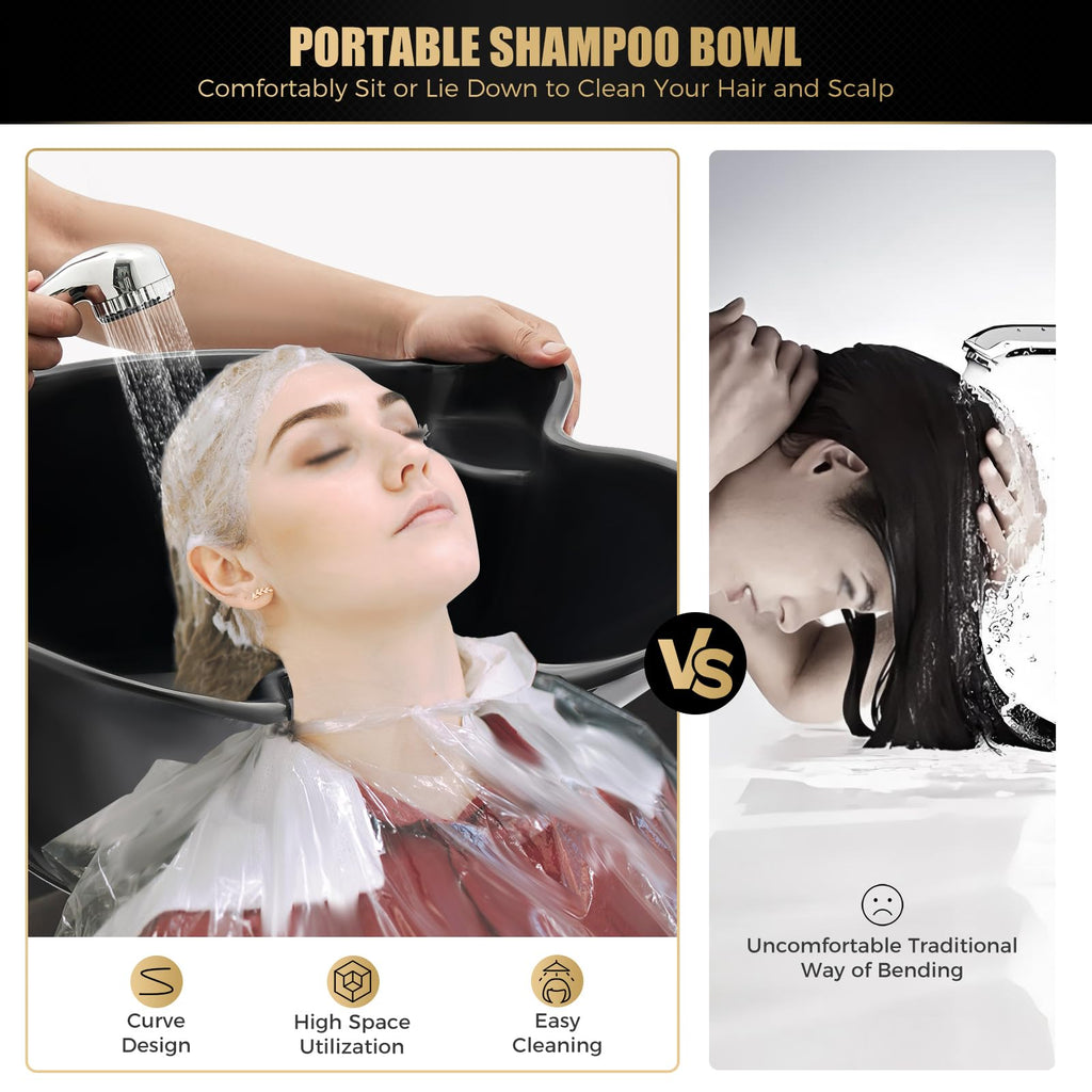 Portable Height Adjustable Shampoo Bowl A126