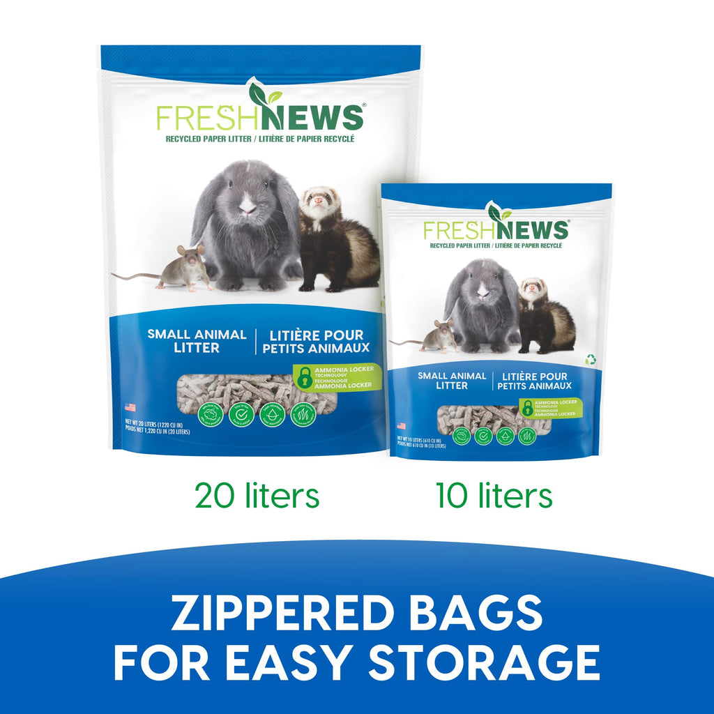 Recycled Paper Small Animal Litter Bedding, 10 Liters H86068