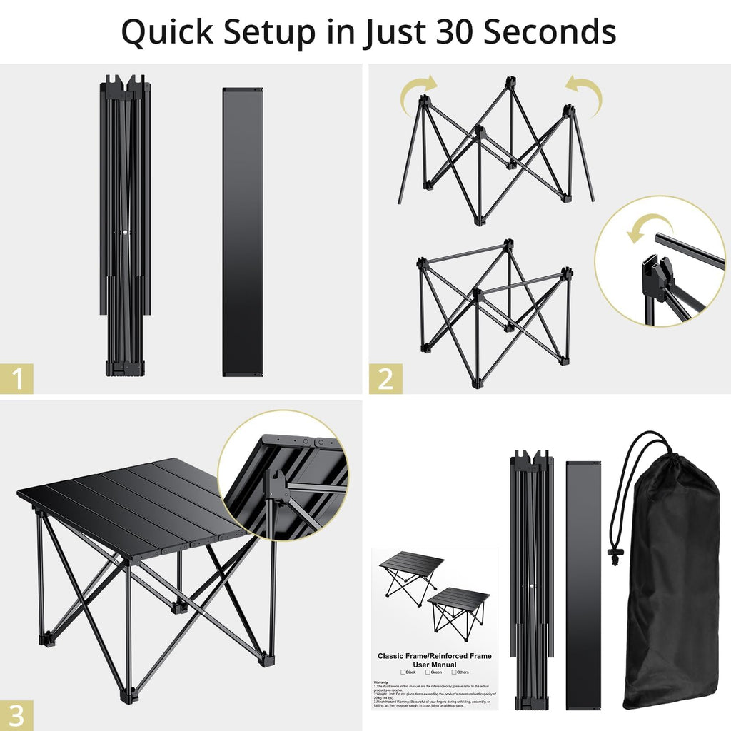 Small Ultralight Aluminum Folding Camping Table B78764