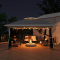 13x13FT Pop Up Gazebo with Mosquito Netting, Grey H154105