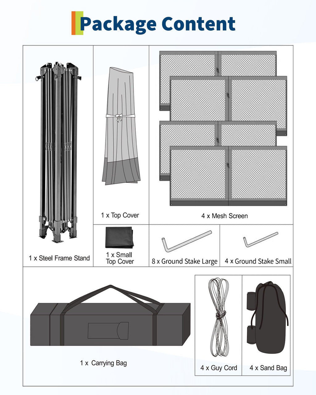 13x13FT Pop Up Gazebo with Mosquito Netting, Grey H154105