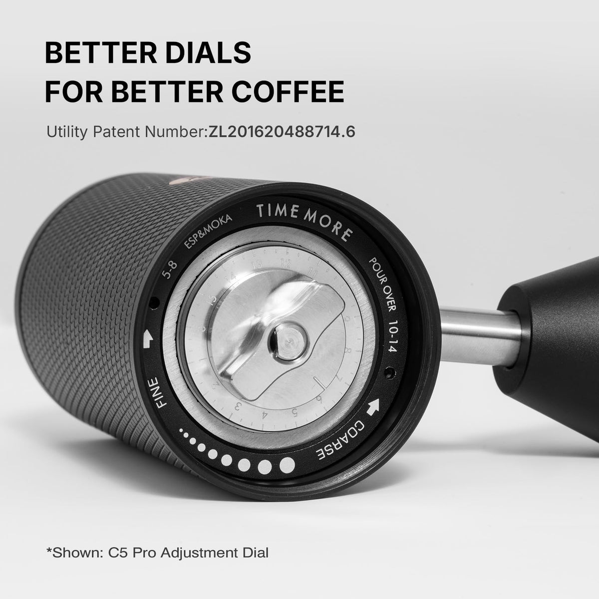 Manual Coffee Grinder with Conical Burr, Portable Hand Coffee Mill, Black B7960