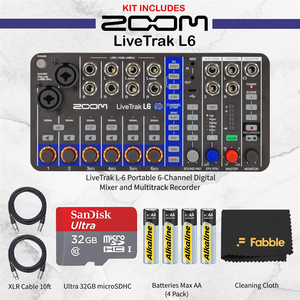 6-Channel Digital Mixer and Multitrack Recorder V4829