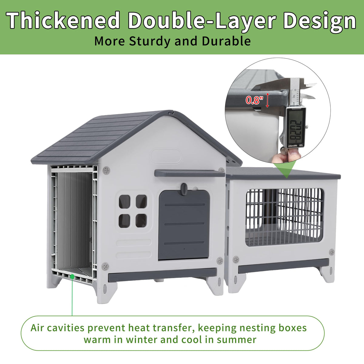 Plastic Rabbit Cage with Run L3340