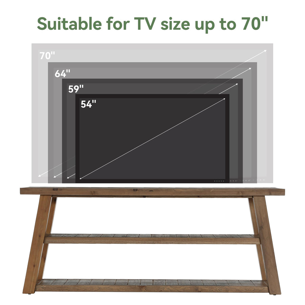 63" Solid Wood TV Stand F68782