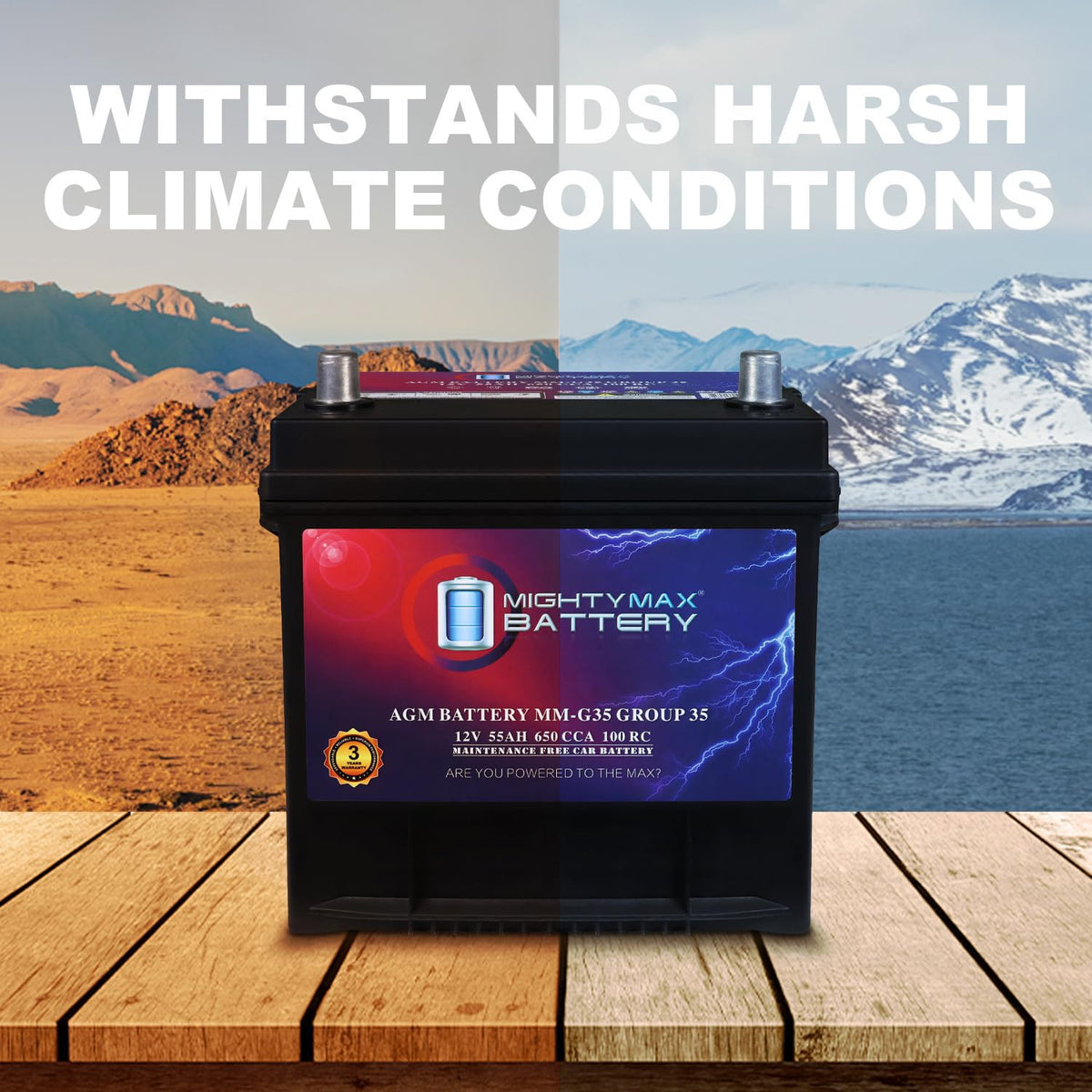 12V 55Ah AGM Replacement Battery D179002