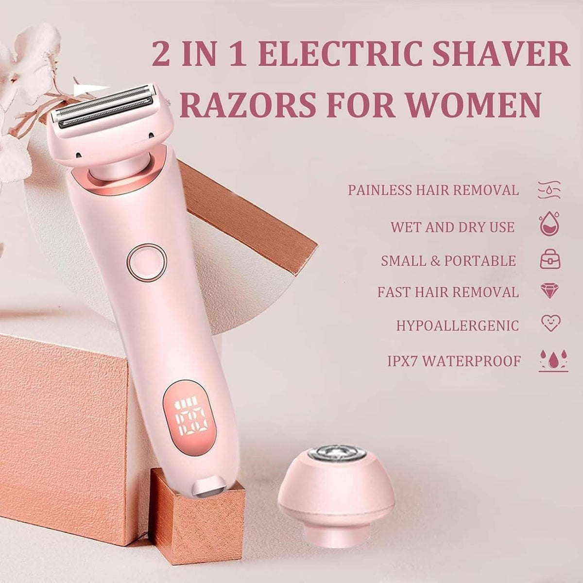 Blue Compact Facial Hair Removal Epilator L861234
