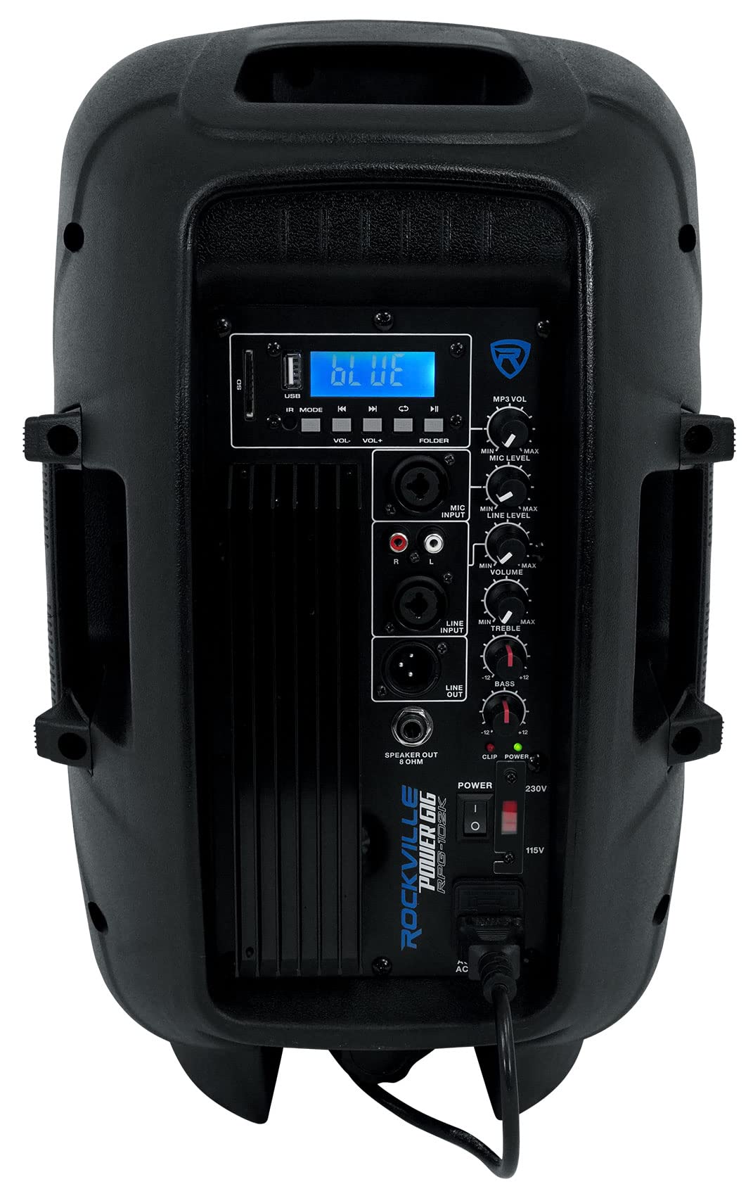 Powered PA Speaker Package with Mic Stands Cables U7392