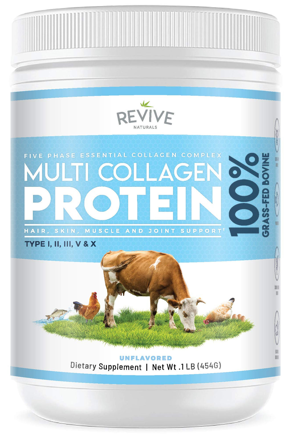 Multi Collagen Hydrolyzed Protein Powder 16oz U45499