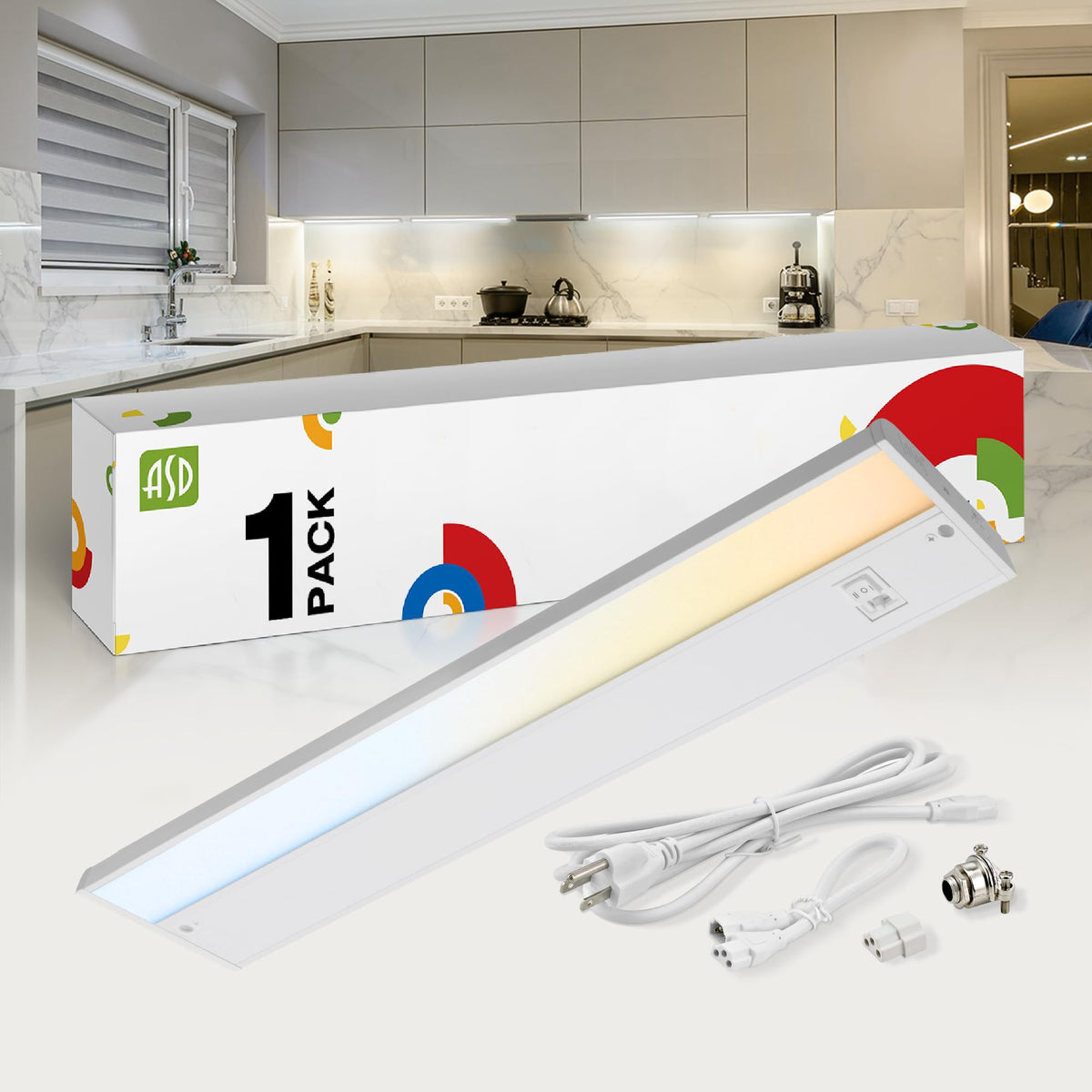 LED Under Cabinet Lighting 24 Inch Dimmable 3CCT White N603