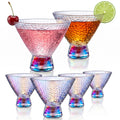 Set of 6 Stemless Martini Glasses 9oz Multicolor H834353
