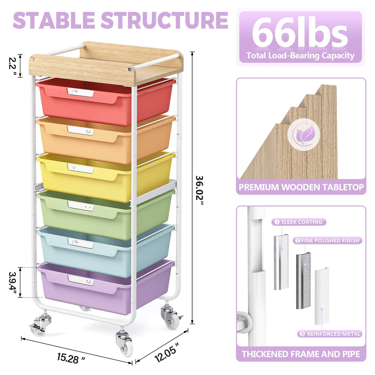Utility Storage Cart with Drawer G481278