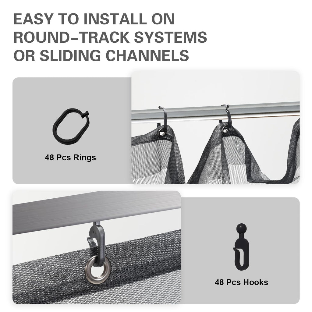 10' x 10' Black Gazebo Netting Screen Replacement I49650
