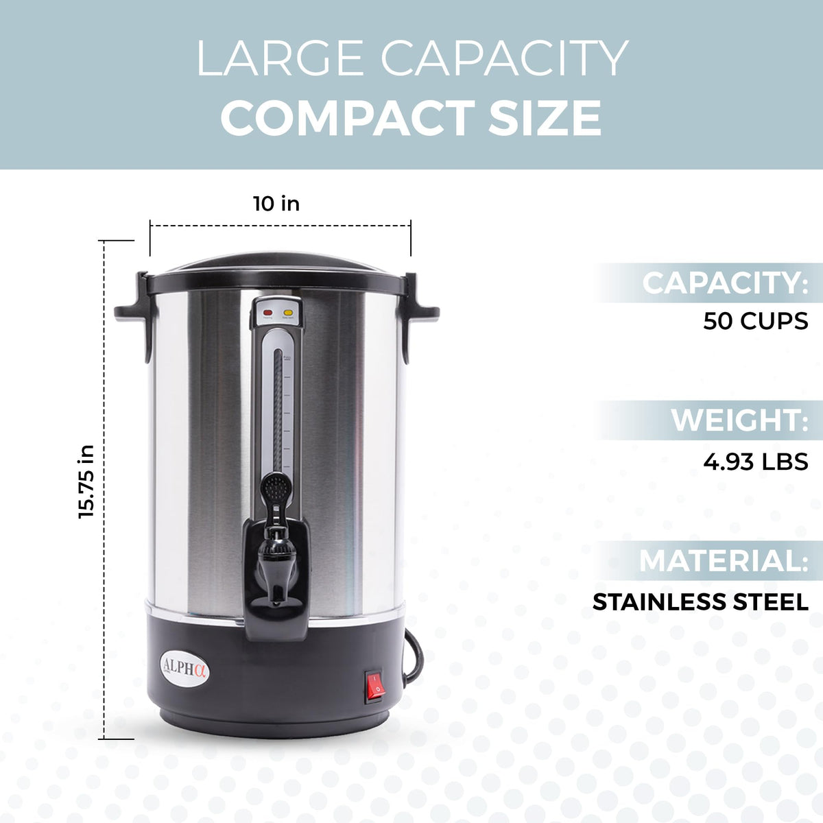 8L Stainless Steel Electric Coffee Urn T64842