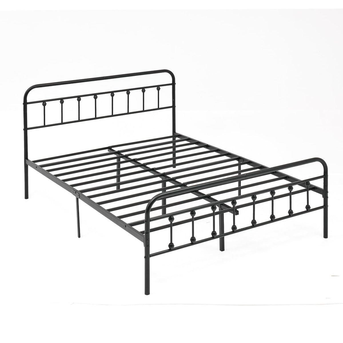 Full Metal Platform Bed Frame with Headboard and Footboard A25210