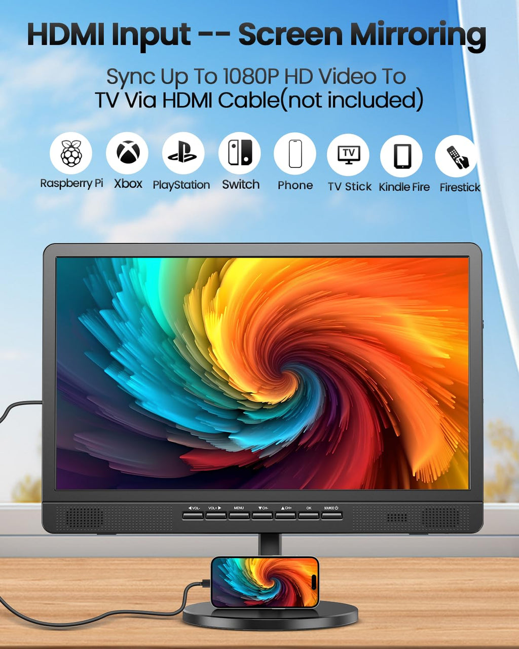 18.5" Portable TV with Antenna L19384
