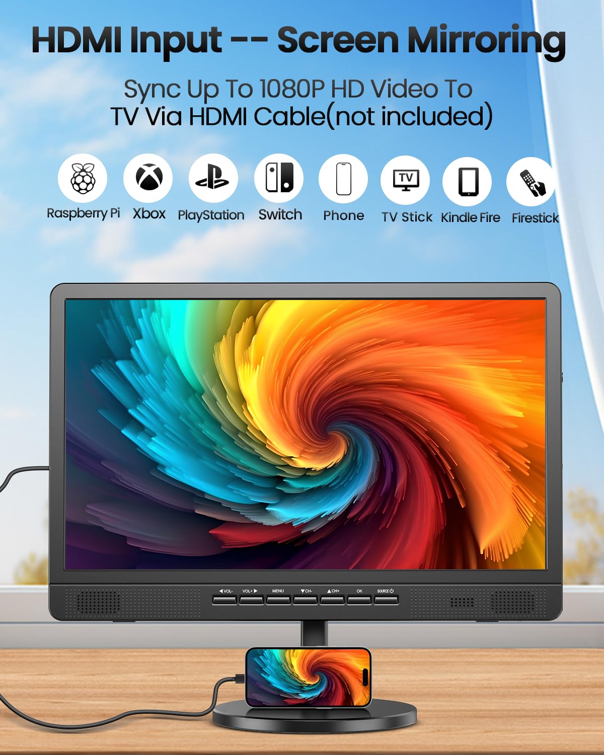 18.5" Portable TV with Antenna L19384
