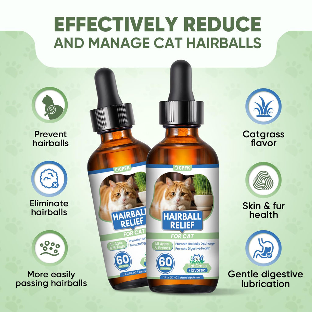 Cat Hairball Remedy Drops 60ml (2 fl oz) 2 Pack C72799