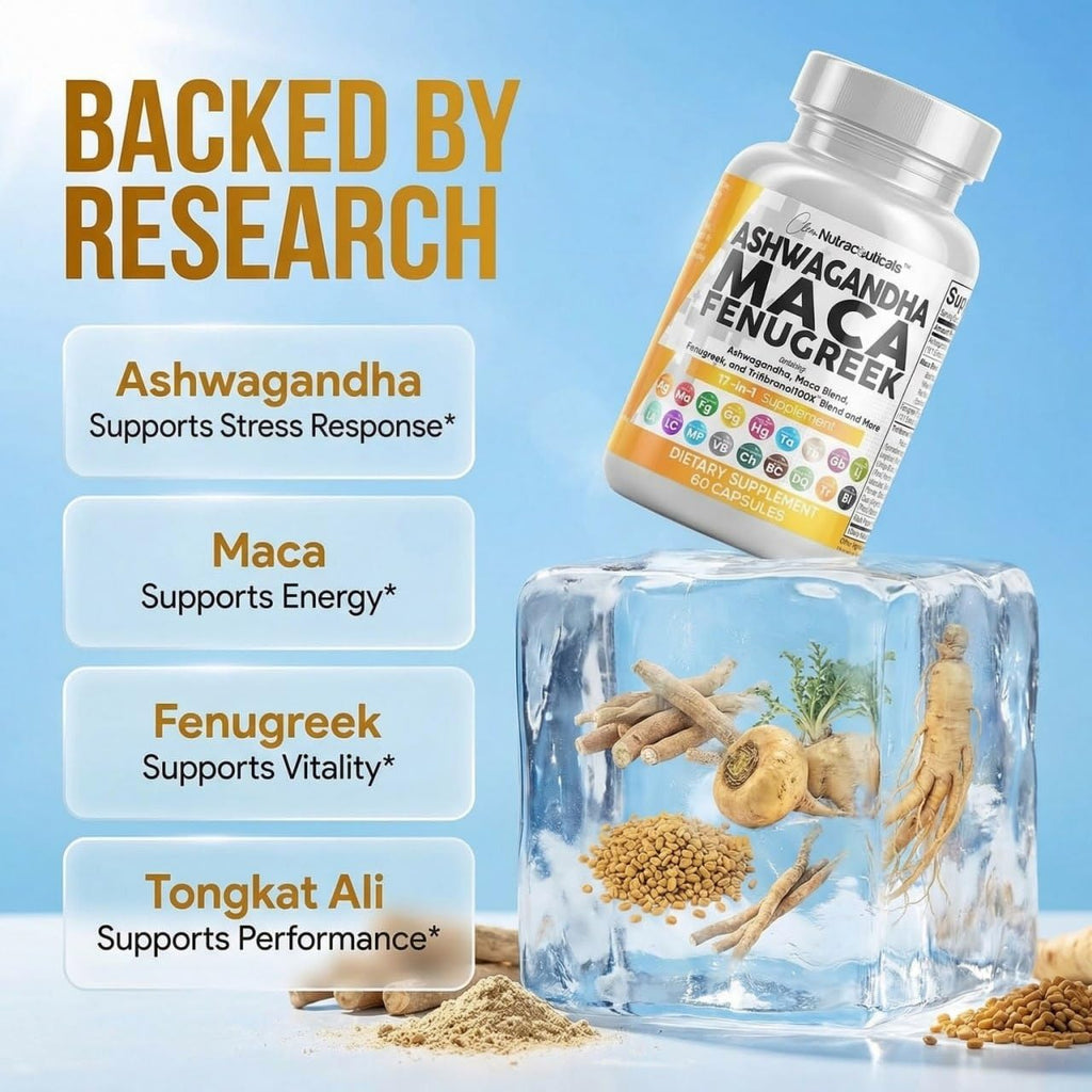 Ashwagandha Maca Root Fenugreek Tongkat Ali Ginseng Capsules B32830