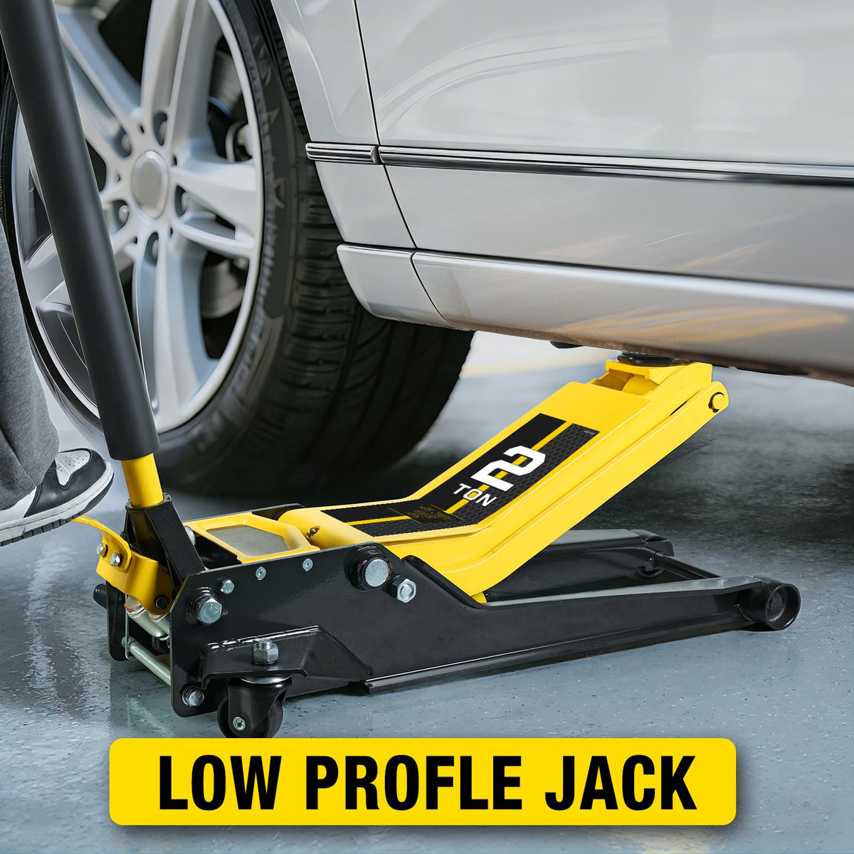 2 Ton Low Profile Hydraulic Floor Jack with Foot Pedal E692