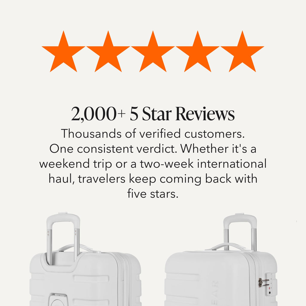 White 19-Inch Hardside Expandable Carry-On Spinner Luggage T698397