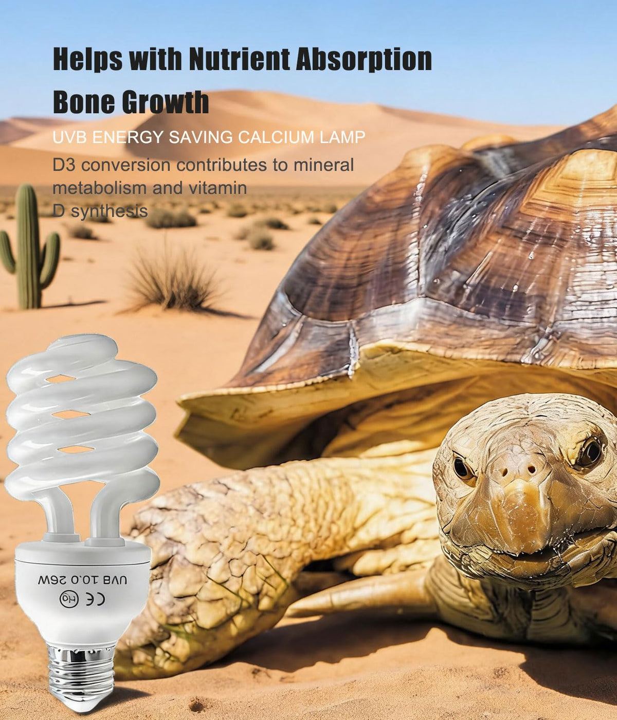 E26 Reptile UVB Light Bulb 26W 2-Pack N6365