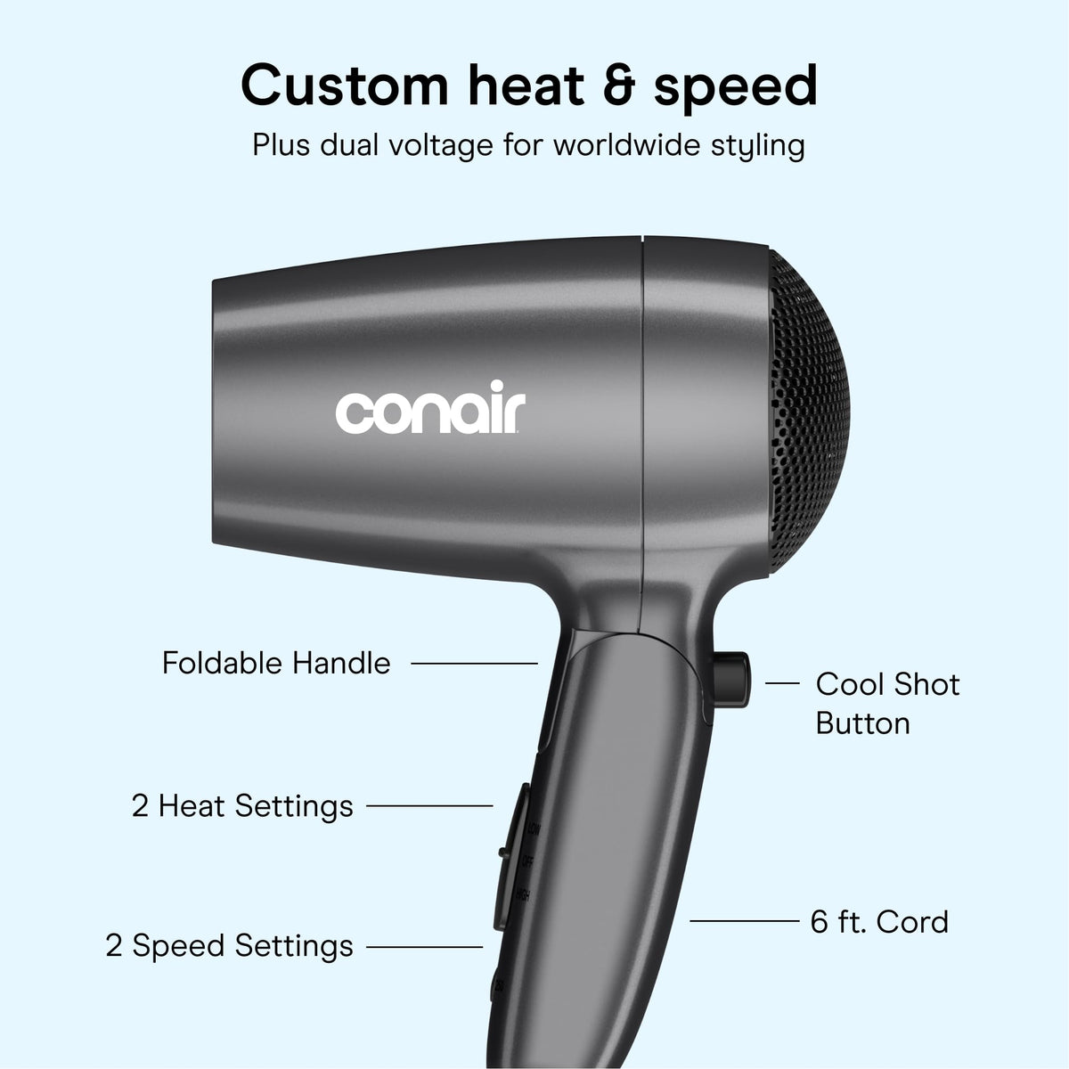 1875 Watt Travel Hair Dryer F3313
