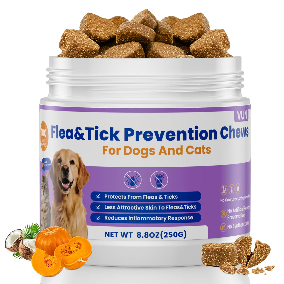 Dog Flea and Tick Treatment Soft Chews H3881