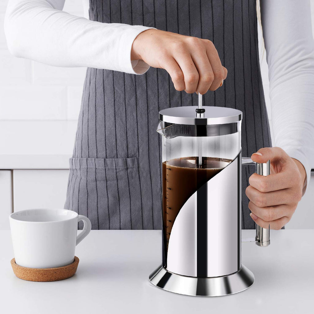 34oz Stainless Steel French Press Coffee Maker A795