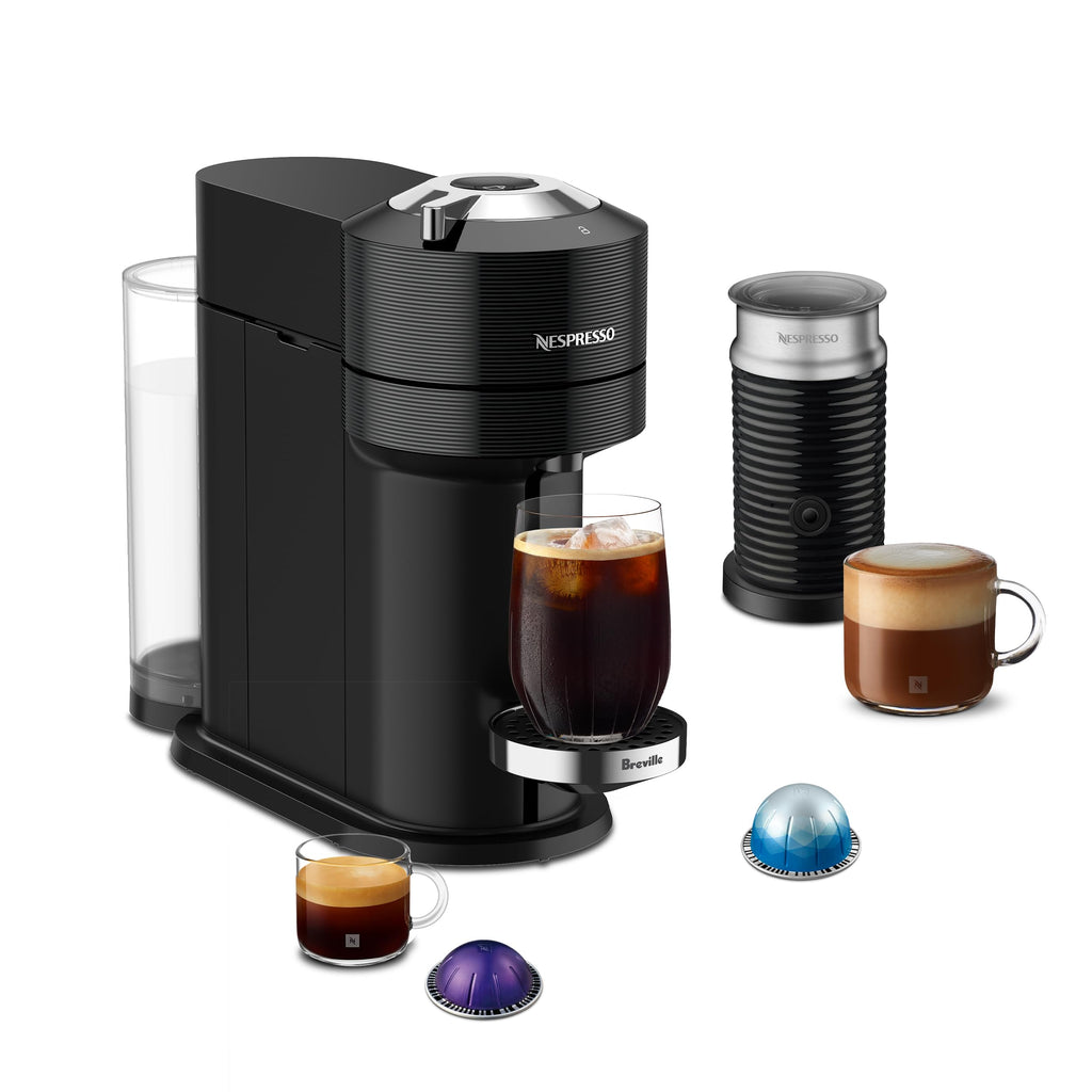 Black Coffee Machine with Milk Frother N759