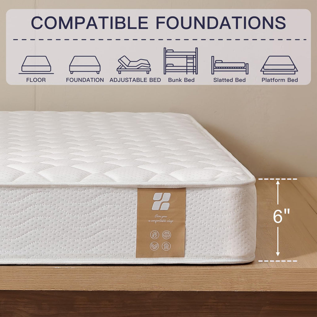 6 Inch Twin Mattress with Bonnell Spring I5587
