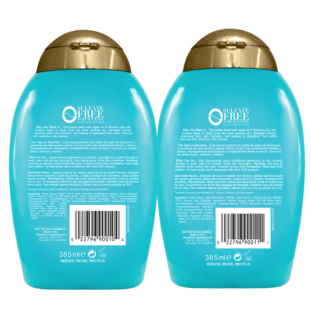 13 Fl Oz Argan Oil Shampoo & Conditioner J857581