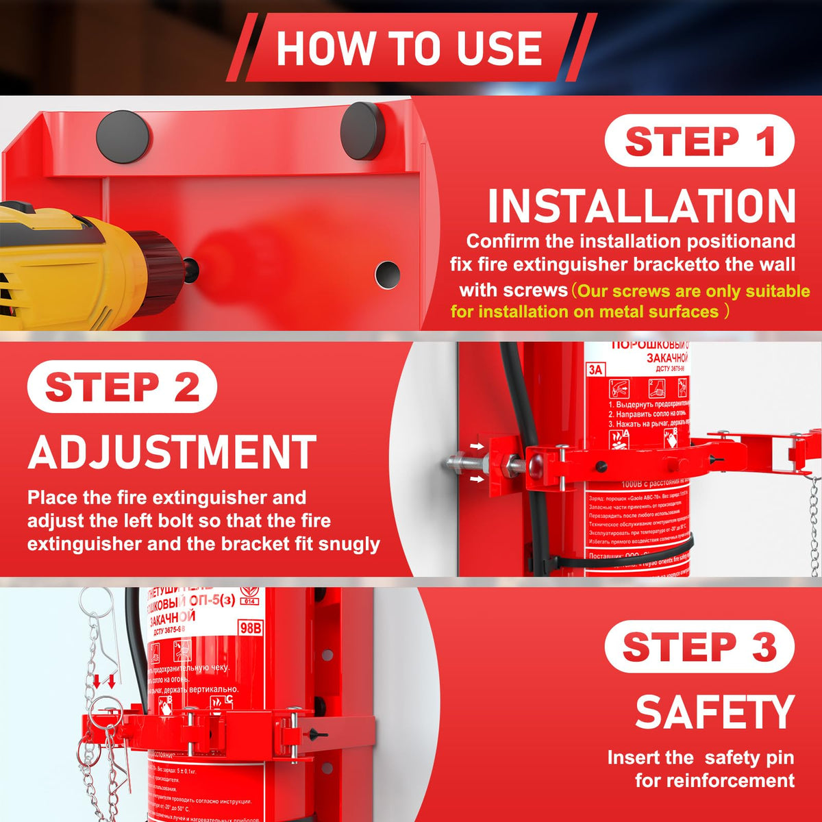 Heavy Duty Fire Extinguisher Mount M639670