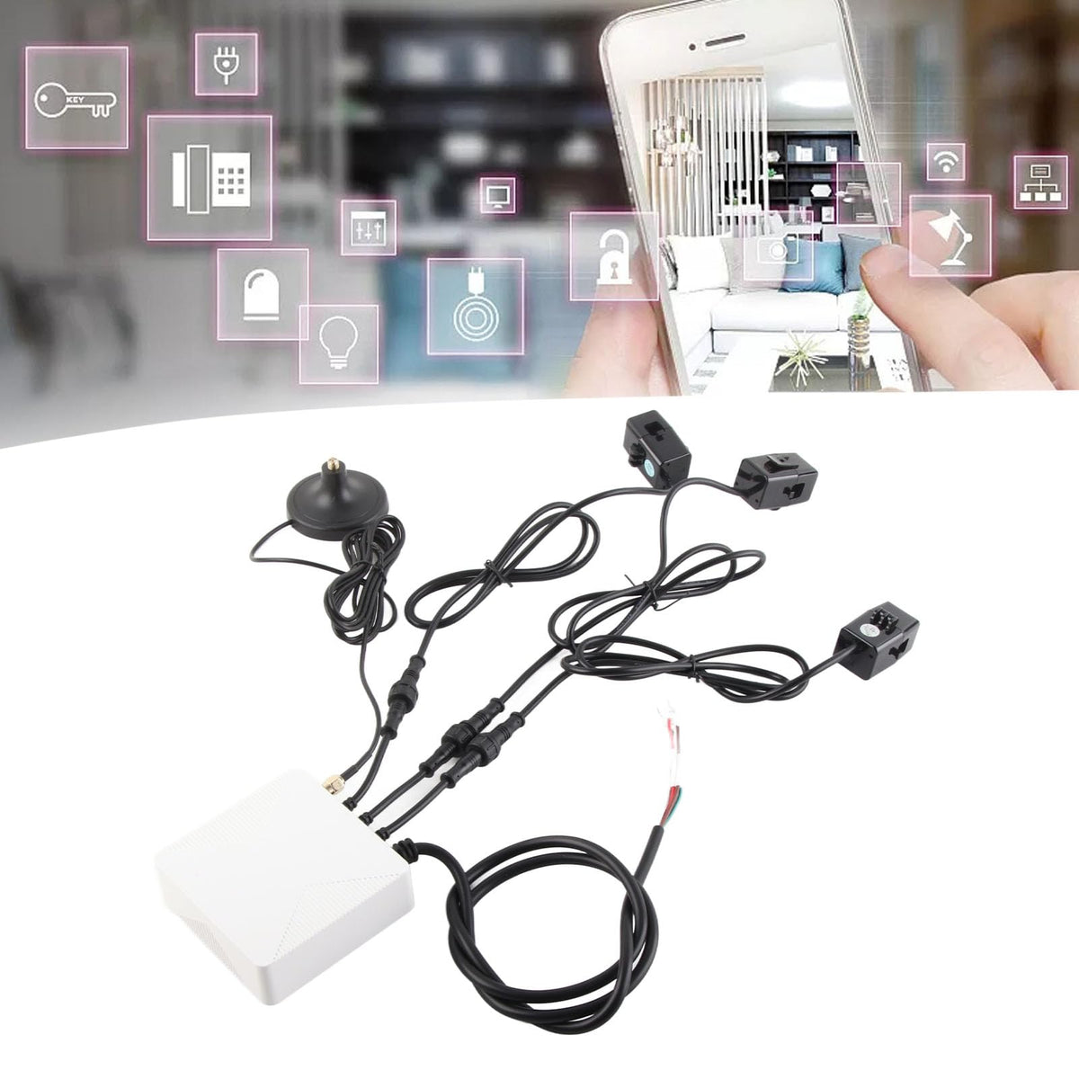 3 Phase Smart Electricity Power Monitor with 3 120A Circuit Level Sensor T331500