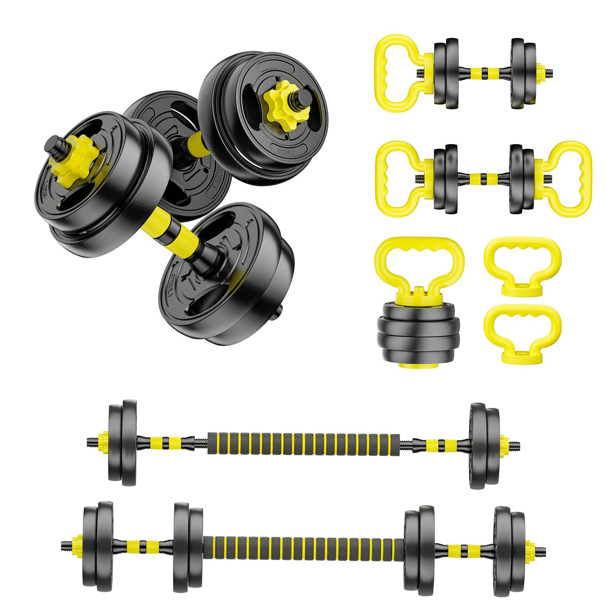 Adjustable Dumbbell Set 10-90lbs Free Weights V354
