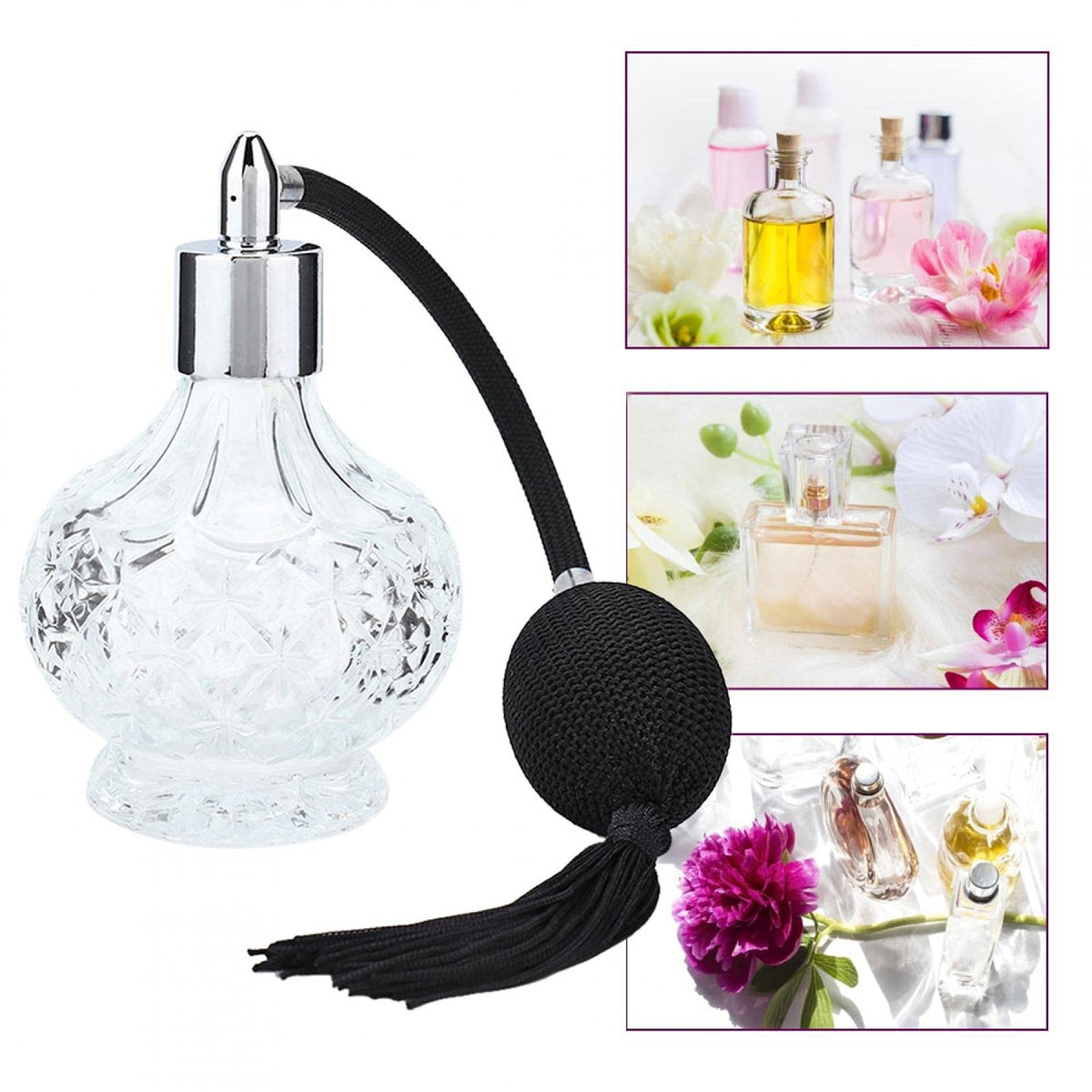 Refillable Glass Perfume Bottle with Tassel Q1359