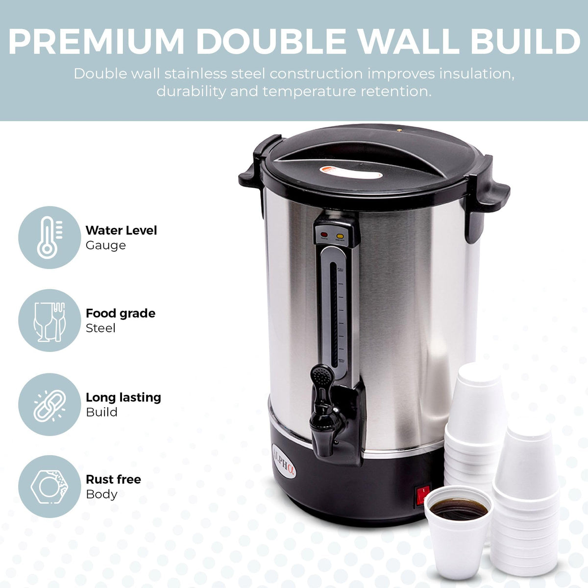 8L Stainless Steel Electric Coffee Urn T64842