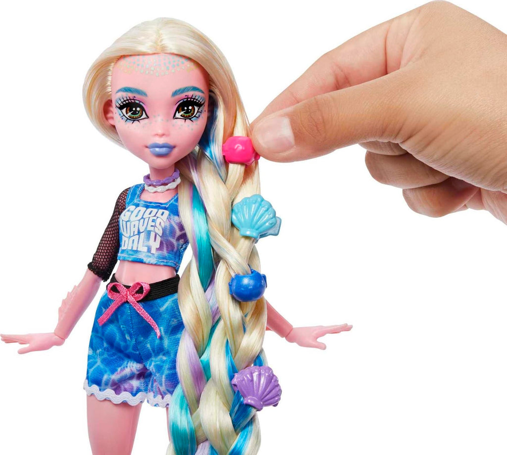 Monster High Doll with Hairstyling Clips, Hair Chalk & Tattoos P3105