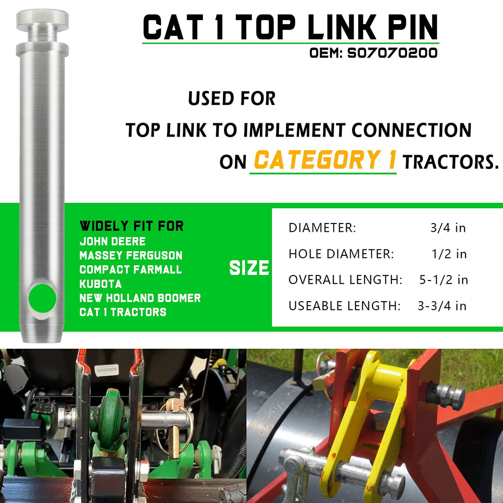 Quick Hitch Bushing Kit with Top Link and Lynch Pin I295638