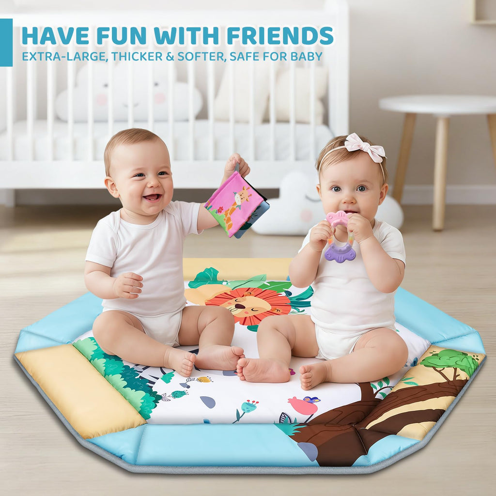 8-in-1 Tummy Time Play Mat & Ball Pit with 6 Toys P53603