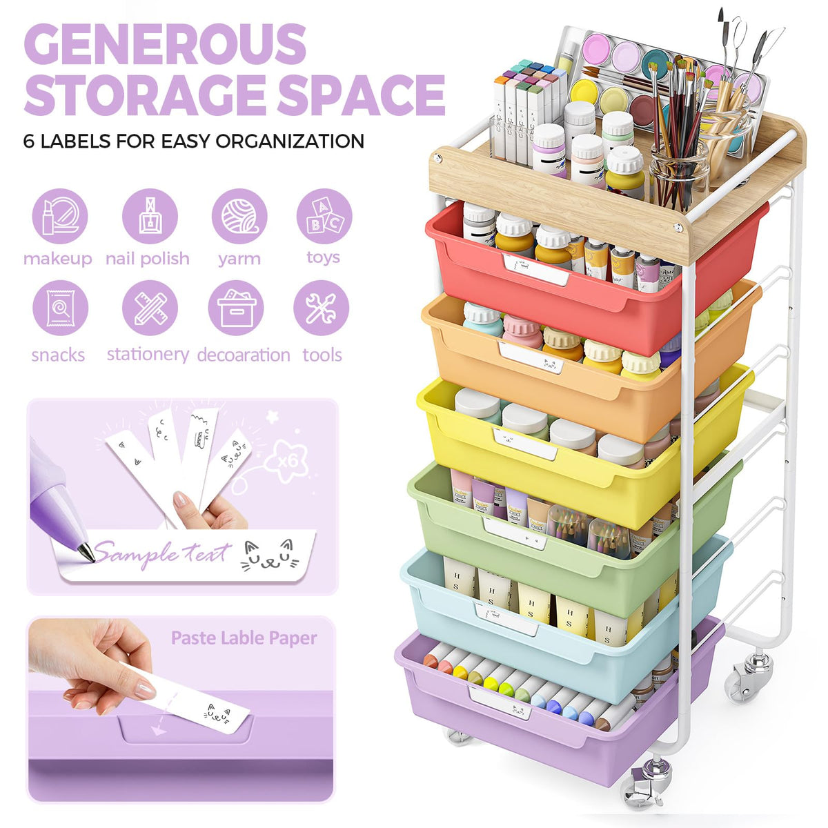 Utility Storage Cart with Drawer G481278
