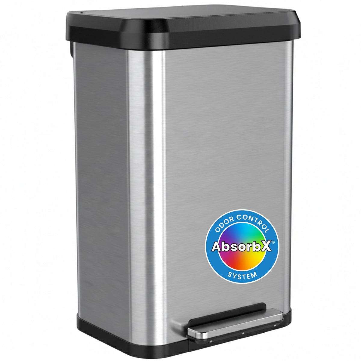 13.2 Gallon Stainless Steel Step Trash Can V17265