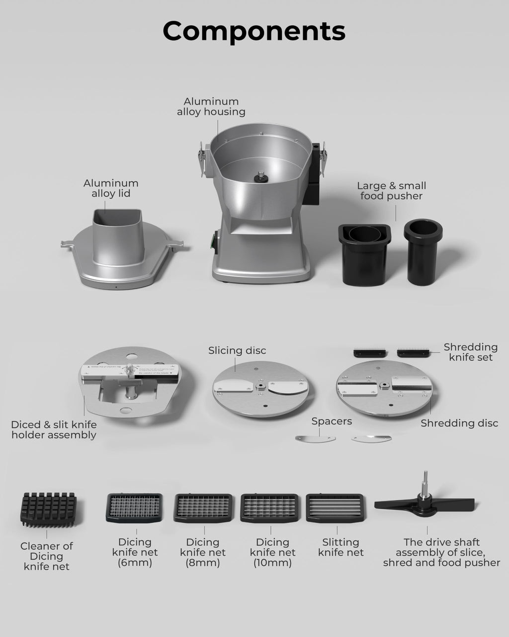 4 in 1 200W Electric Vegetable Chopper Slicer Dicer Shredder N9423